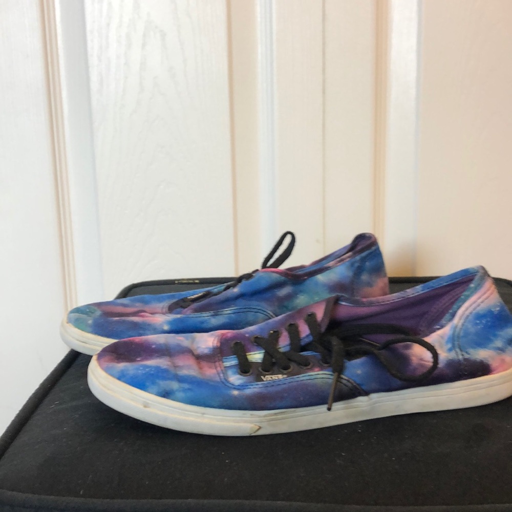 Galaxy Vans with Black Laces